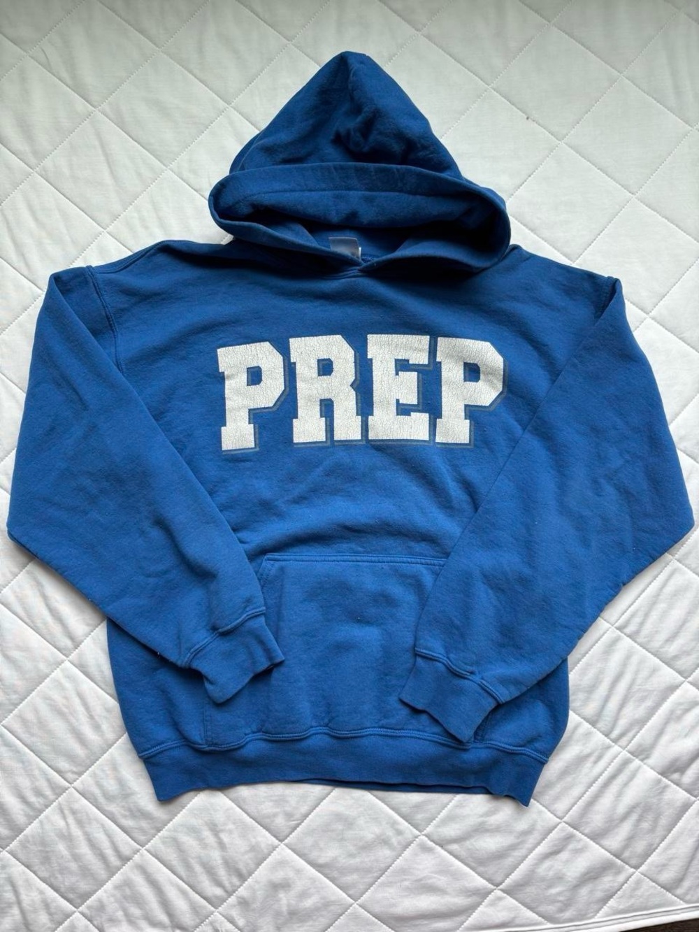 Gildan Blue PREP Hoodie Sweatshirt